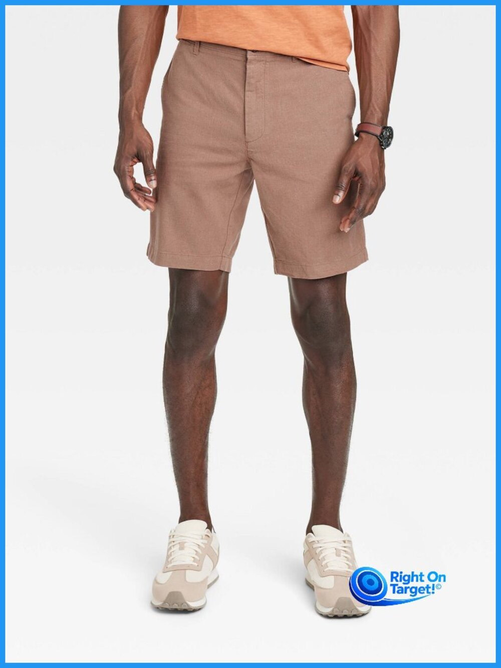 Size 28 - Mens Every Wear 9in Flat Front Chino Shorts - Goodfellow Co - Brown